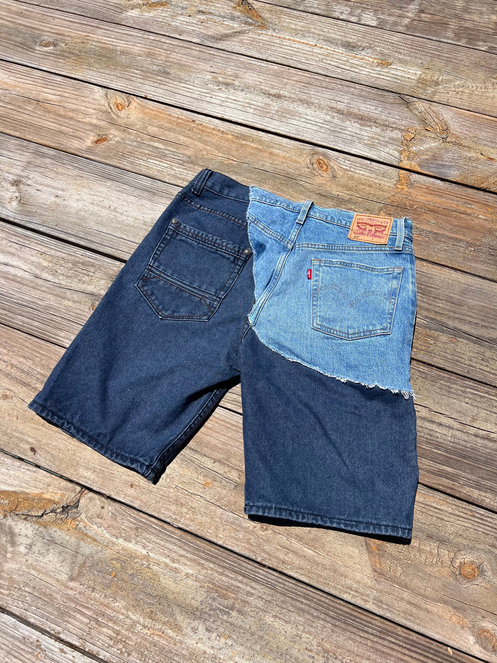 1 of ⇂ HALF DENIM JORTS