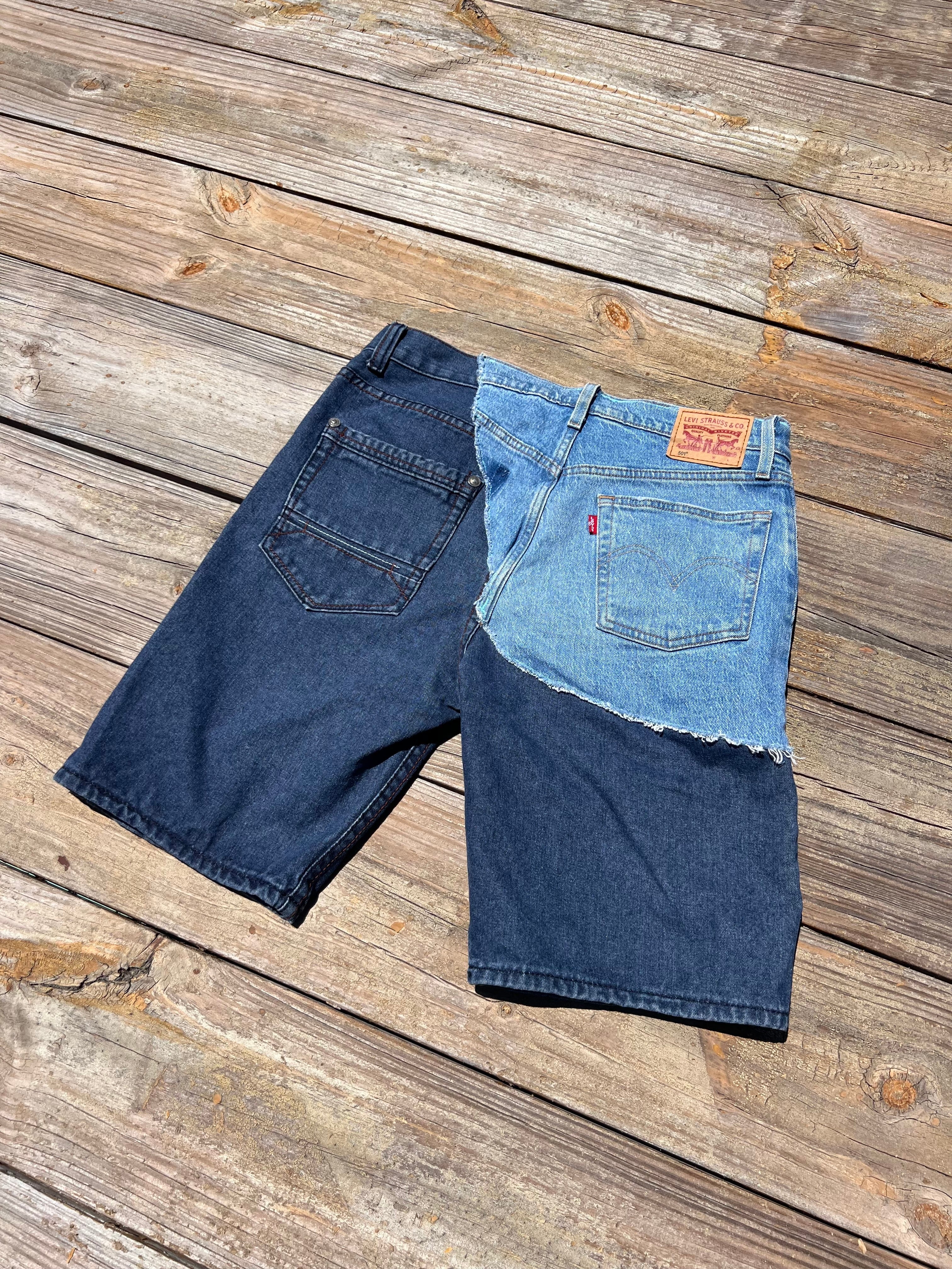 1 of ⇂ HALF DENIM JORTS