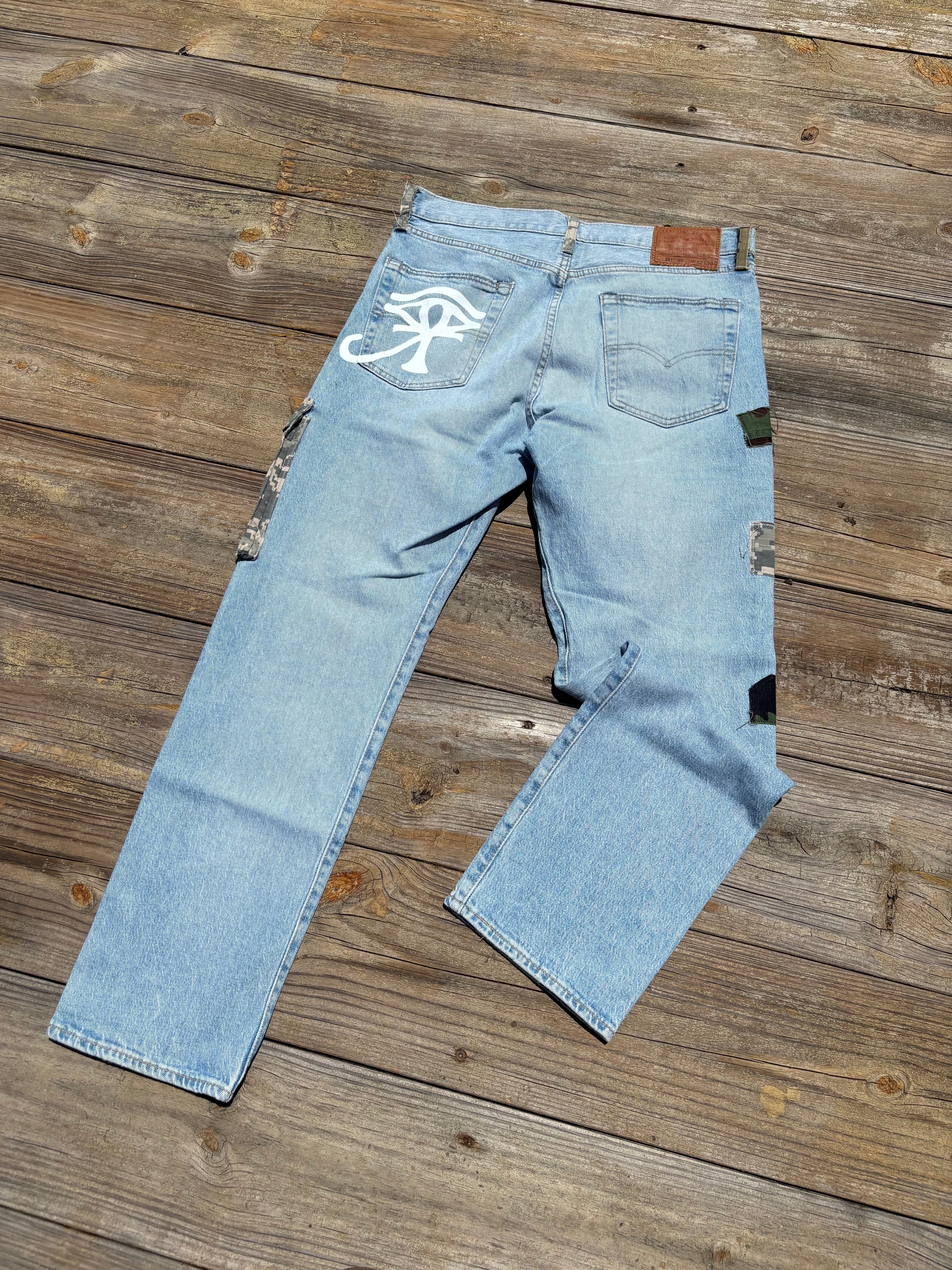 1 of ⇂ CAMO LINES JEANS