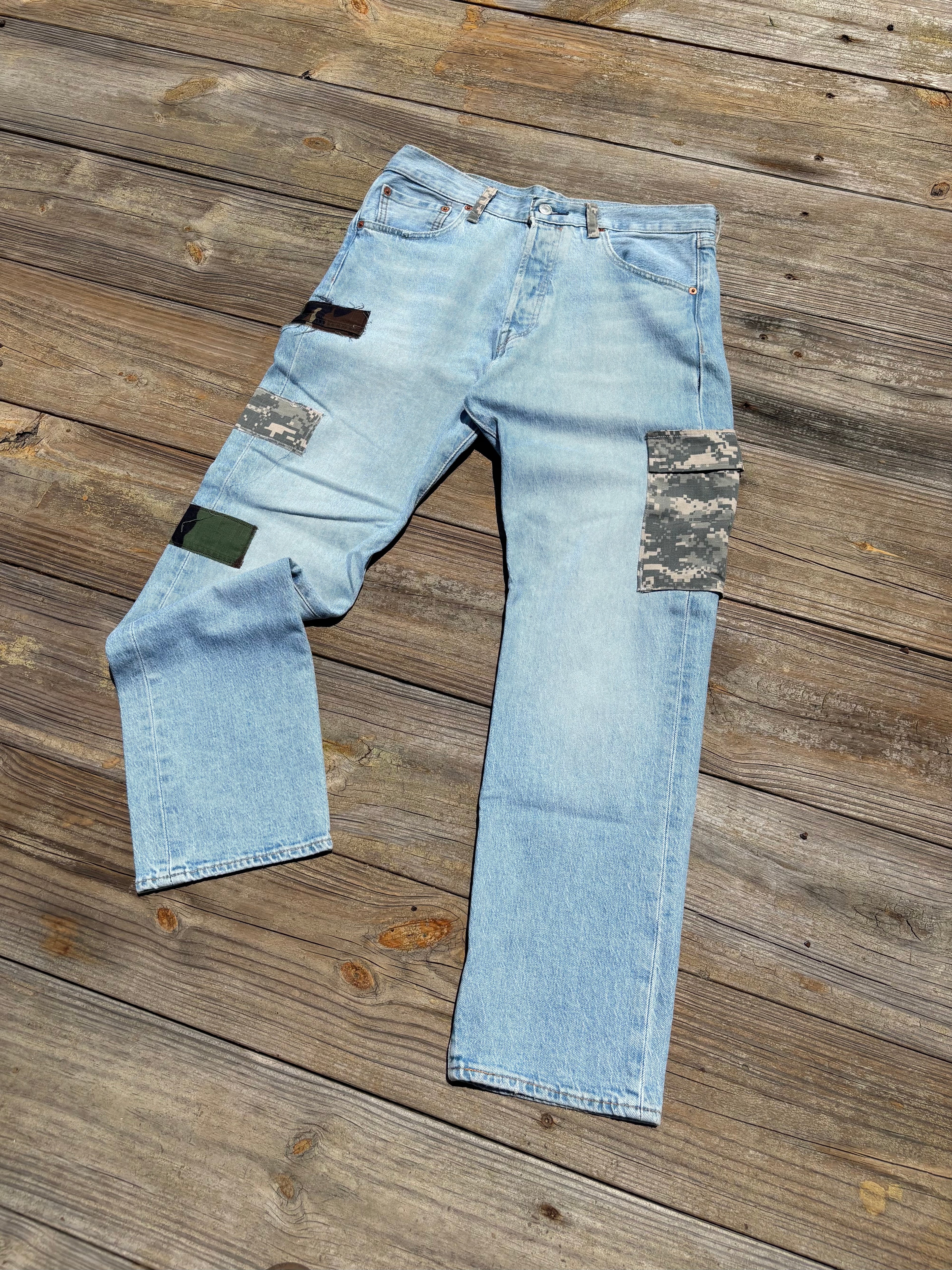 1 of ⇂ CAMO LINES JEANS