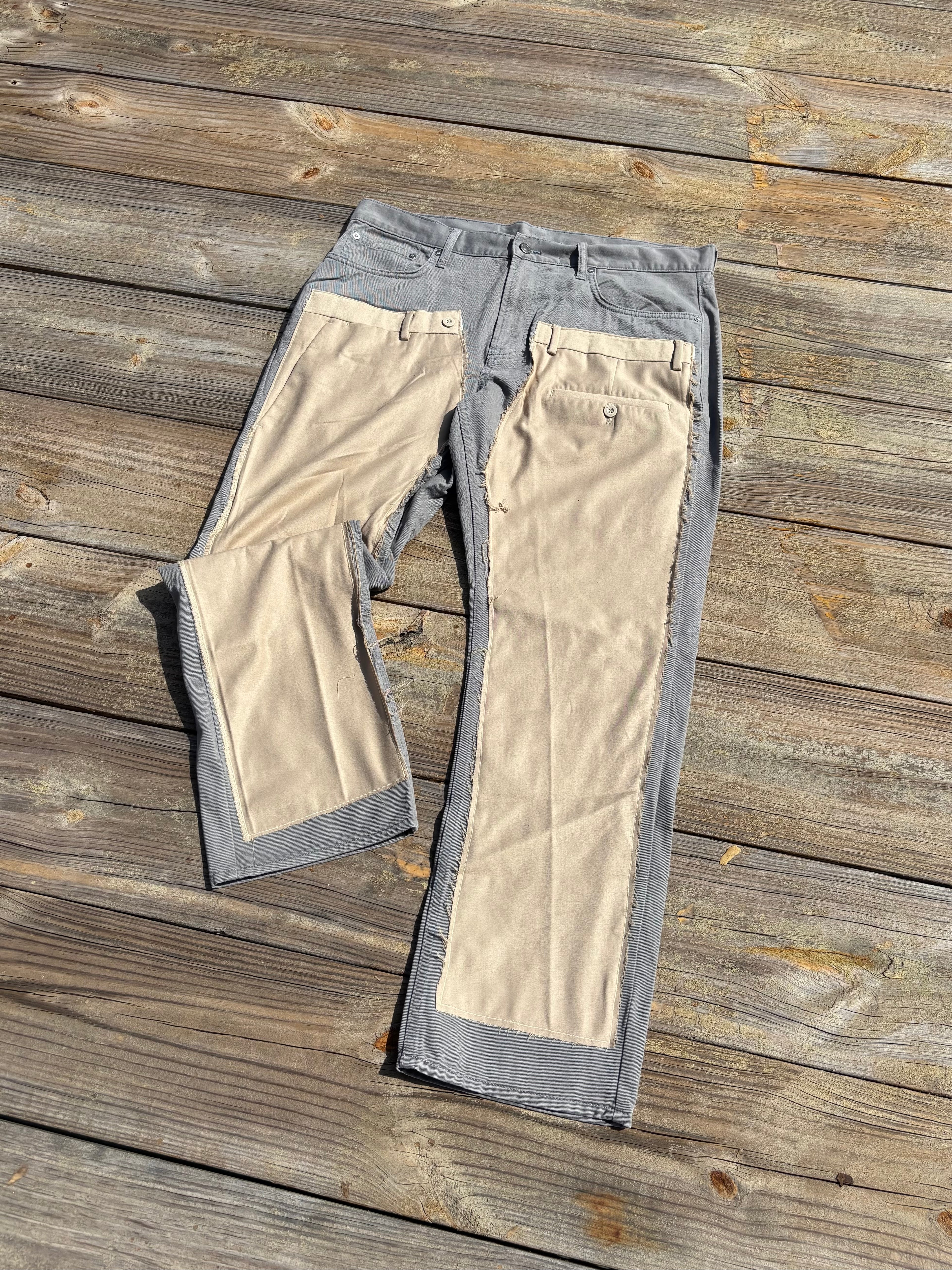 1 of ⇂ REVERSE BEIGE JEANS