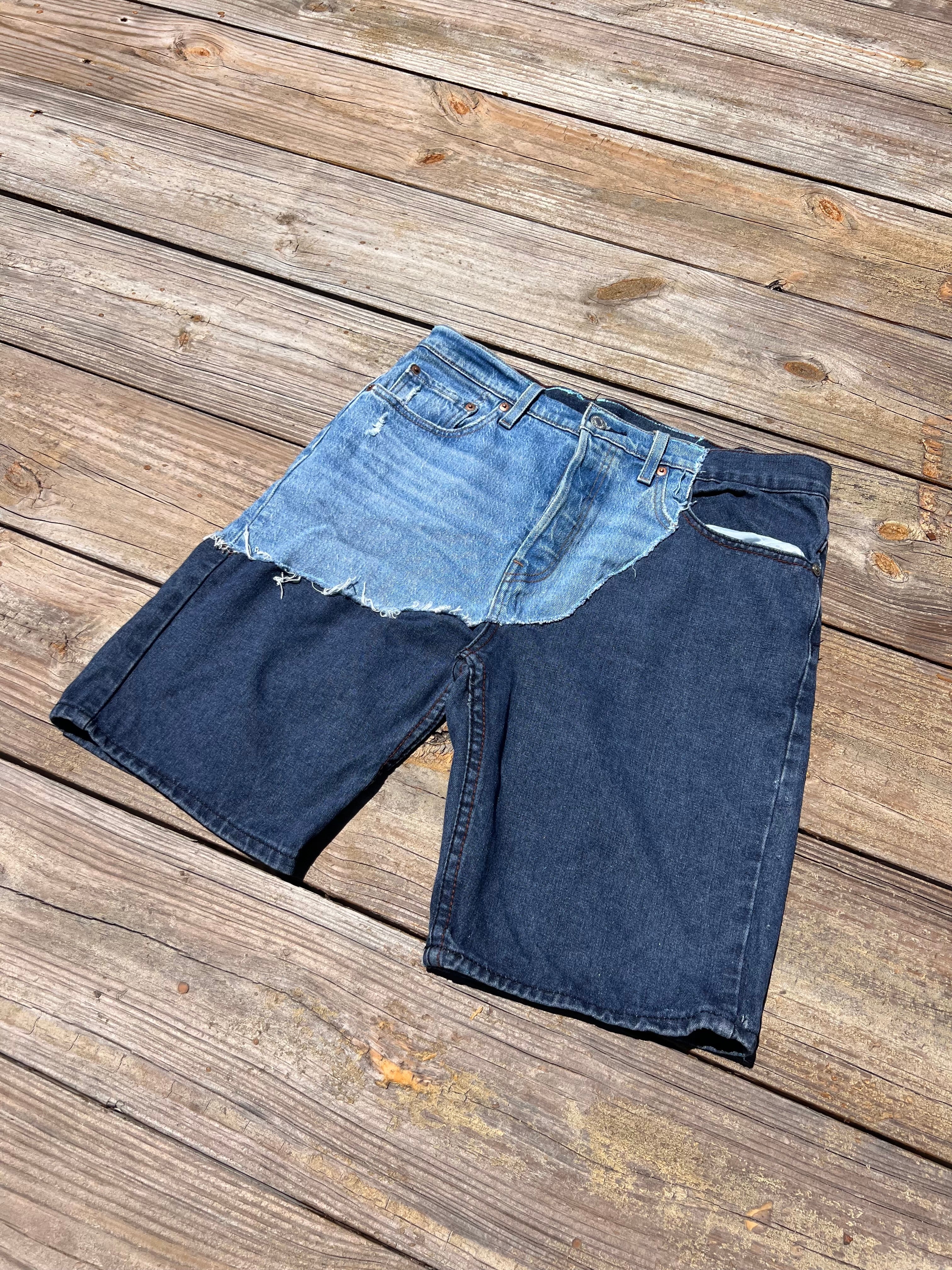 1 of ⇂ HALF DENIM JORTS