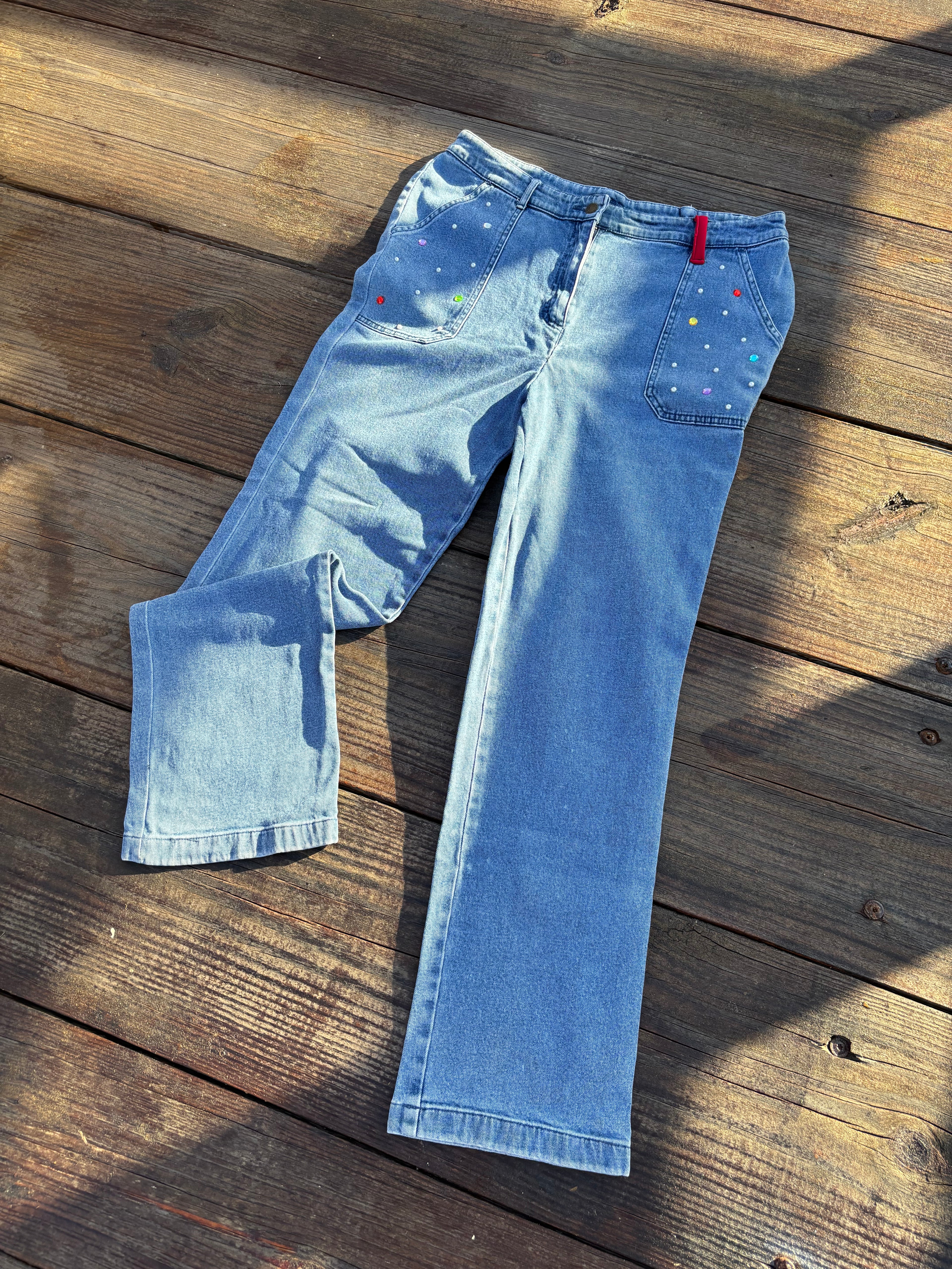 1 of ⇂ POCKET SHINE JEANS